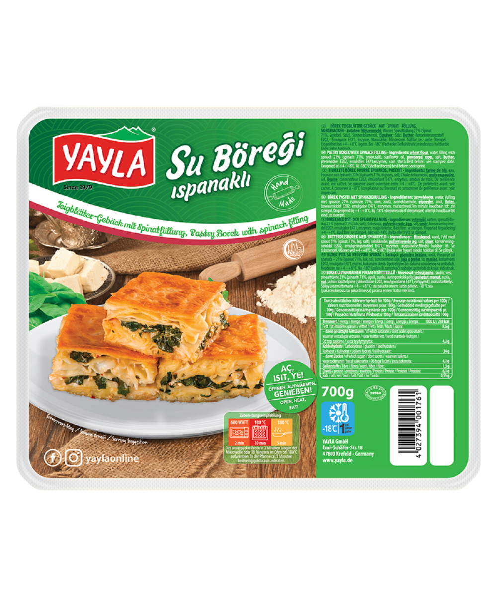 Pastry Borek with spinach filling