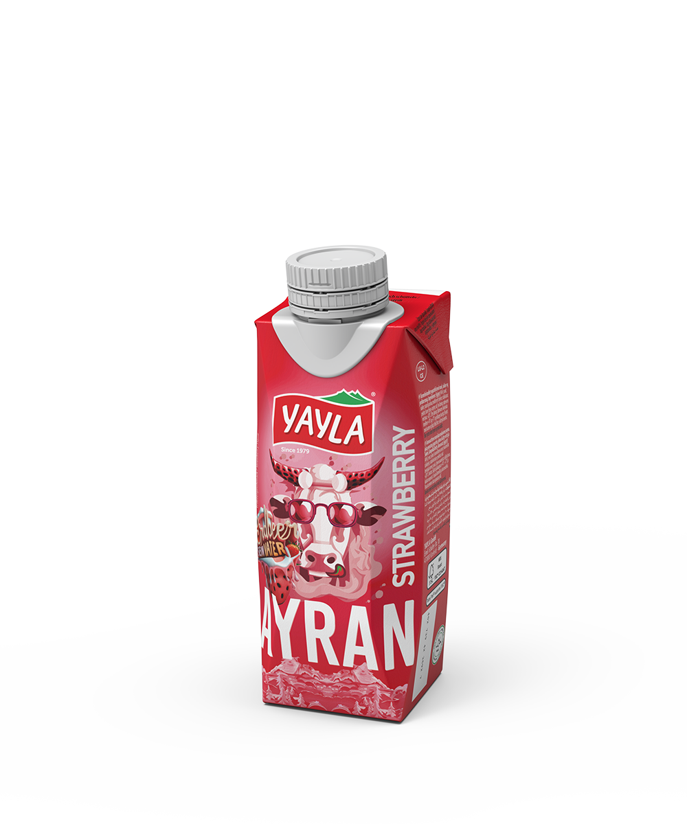 Ayran-Strawberry flavored Yoghurt-Drink Turkish Style