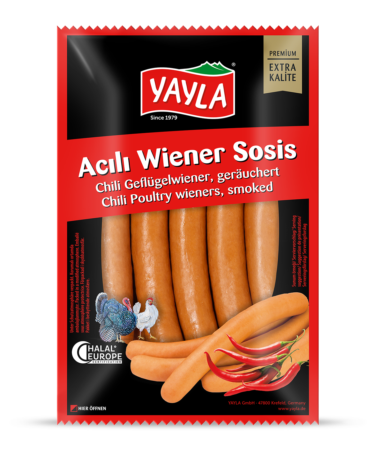 Spicy Poultry Wiener Sausages