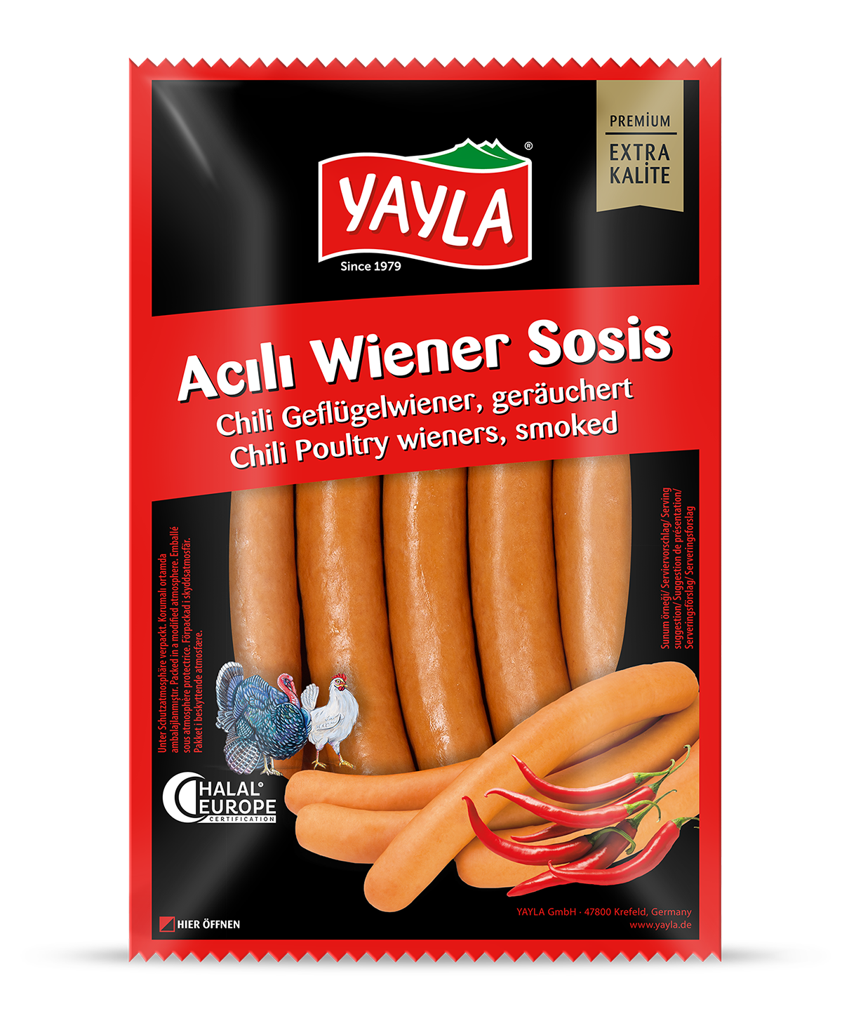 Spicy Poultry Wiener Sausages | yayla.de