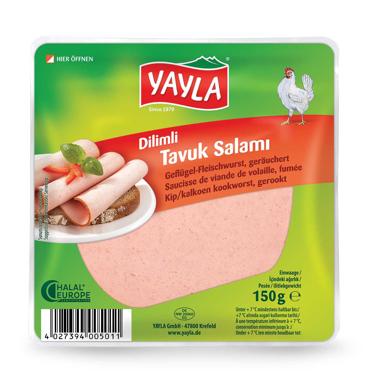 DİLİMLİ TAVUK SALAMI