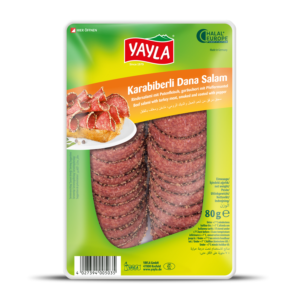Rindersalami mit Pfeffer » Türkischer Aufschnitt | yayla.de